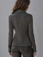 Vintage Asymmetrical Knit Cardigan