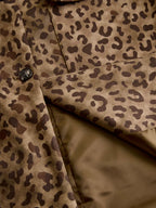 Retro Leopard Print Eco-Suede Jacket