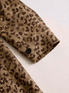 Retro Leopard Print Eco-Suede Jacket
