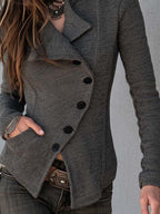 Vintage Asymmetrical Knit Cardigan