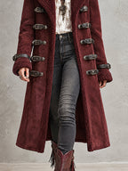 Μπορντό Παλτό Nomad με Toggle από Shearling