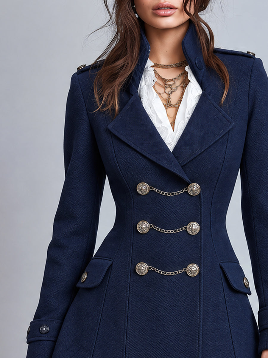 Vintage Bohemian Jacket with Chain and Buttons
