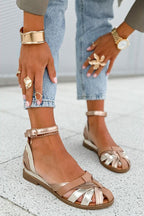 Violante - Cut-out Sandals in Champagne