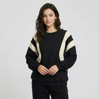 Μοντέρνο oversized φούτερ από βαμβακερό μείγμα