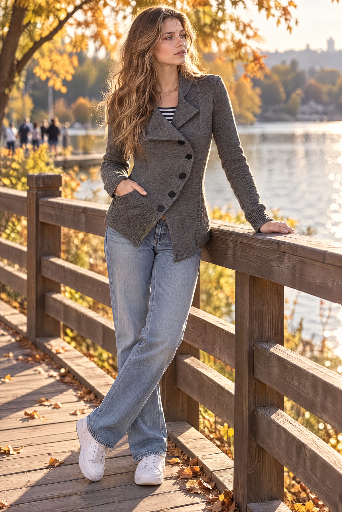 Vintage Asymmetrical Knit Cardigan