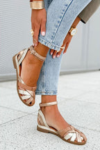 Violante - Cut-out Sandals in Champagne