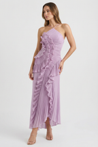 Bibiána | Asymmetrical Pleated Maxi Dress