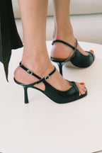 Ντενίζ - Μαύρα Slingback Σανδάλια