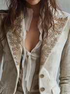 Amberly | Tailored Embroidered Blazer