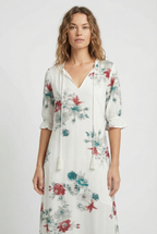 Denisa | Floral Maxi Dress with V-Neckline