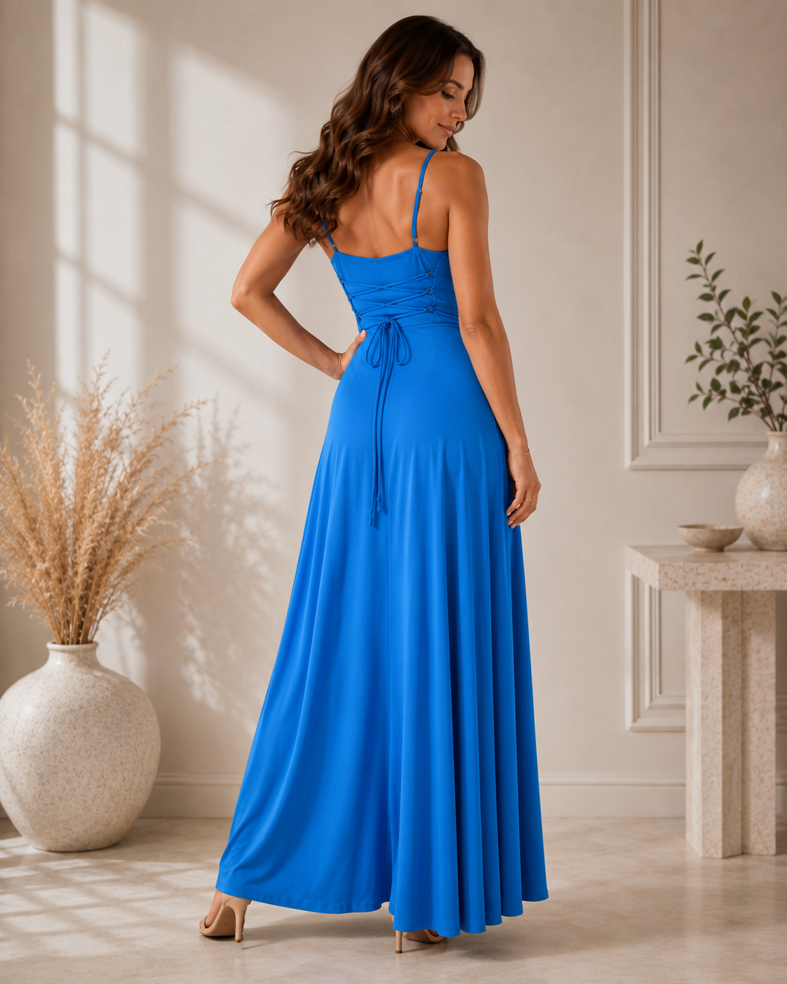 Neuza | Maxi Dress with Draped Neckline