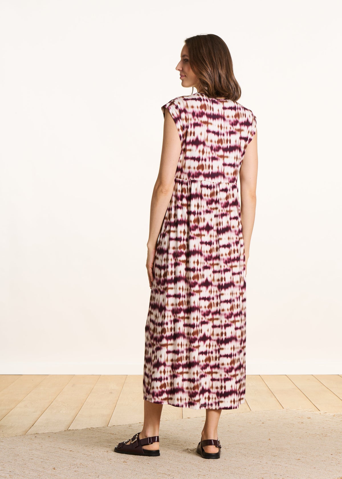 Beatriz | Midi Tie-Dye Dress with V-Neck