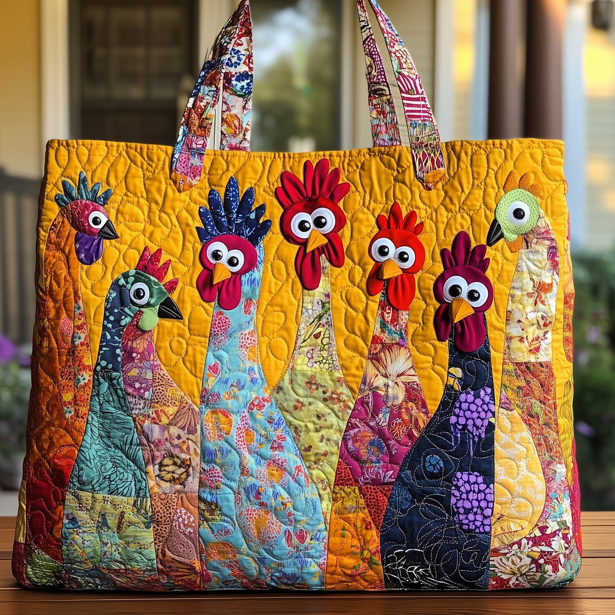 Funky Chicken Tote Bag with Blanket GFTOHD7929
