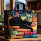 Τσάντα Tote με Κέντημα Γατάκι για Ύπνο GFTONL5014