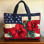 Τσάντα Tote Hibiscus Glory με Κέντημα - Κωδικός GFTOTL3781