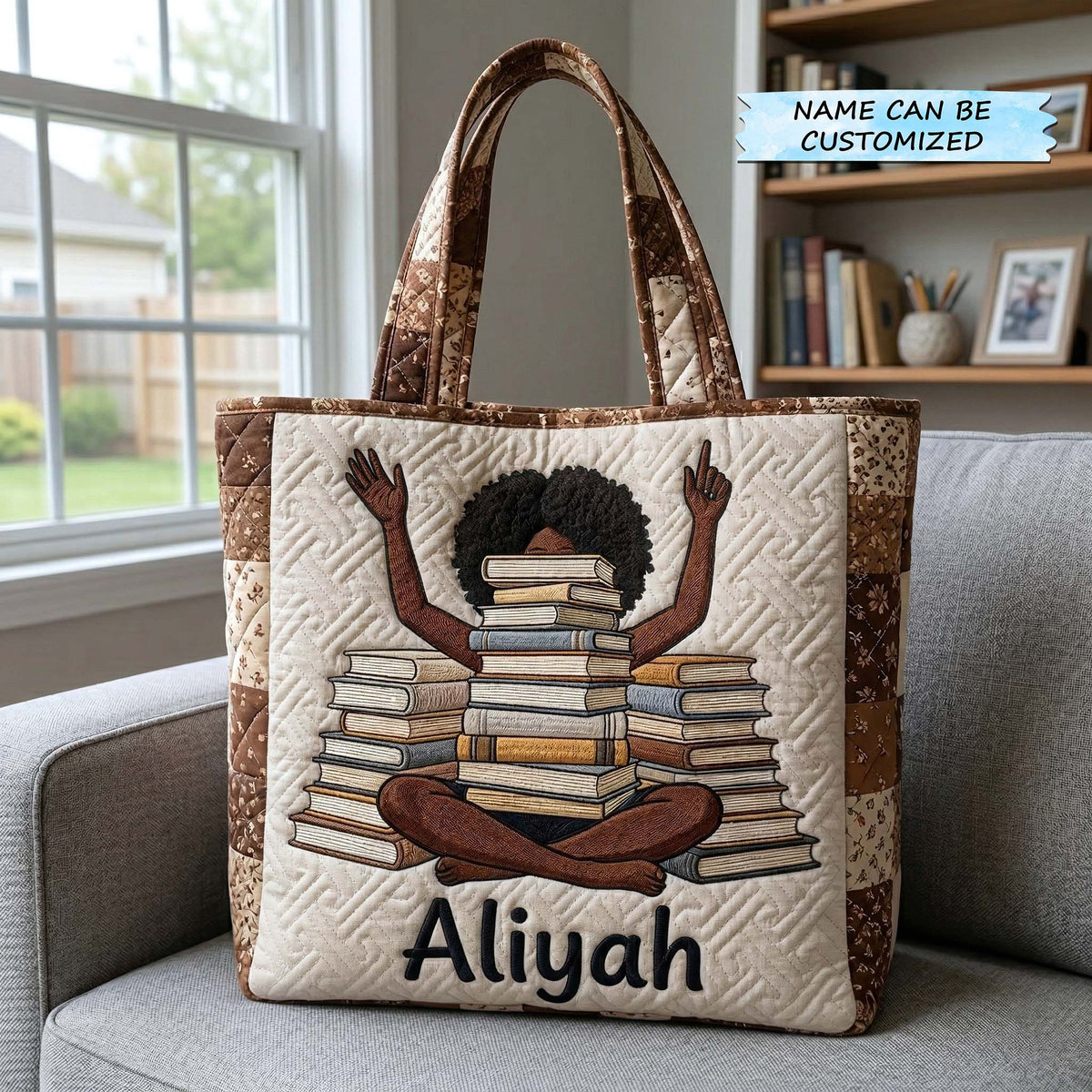 Ebony Reader Κεντητή Tote Τσάντα QTCUZ GFTOTP18236