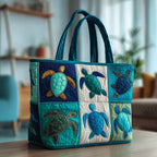 Τσάντα Tote με Κέντημα Χελώνα Tide GFTOTP9740