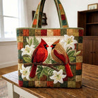 Τσάντα Tote με Κέντημα Crimson Love - Κωδικός GFTOYC3223