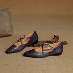 Genuine Leather Eclan Flats
