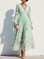 Denise | Midi Dress with Balloon Sleeves