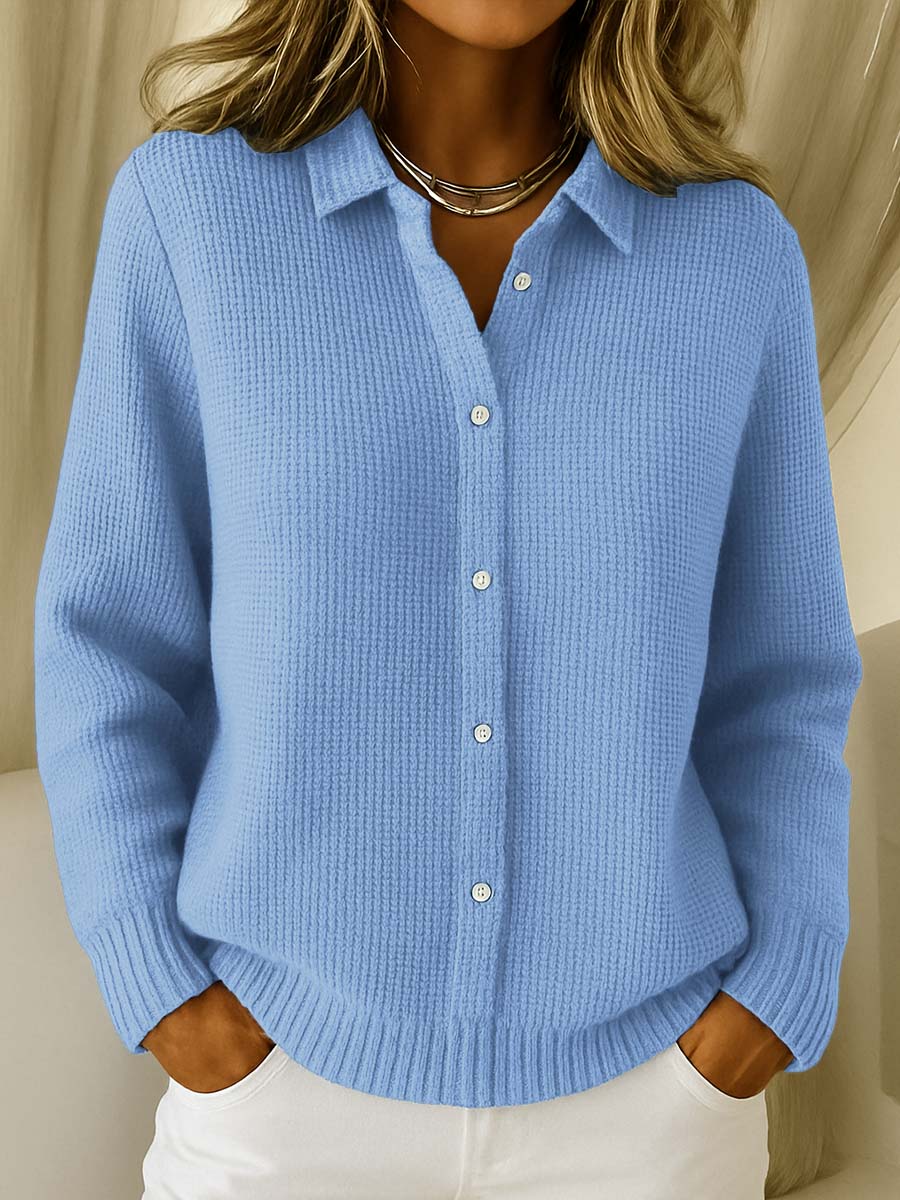 Caitlin | Structured Sweater with Buttons