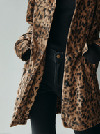 Retro Leopard Print Eco-Suede Jacket