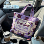 Τσάντα Tote με Κέντημα Mom Bloom - Κωδικός QTCUZ GFTOMA10338