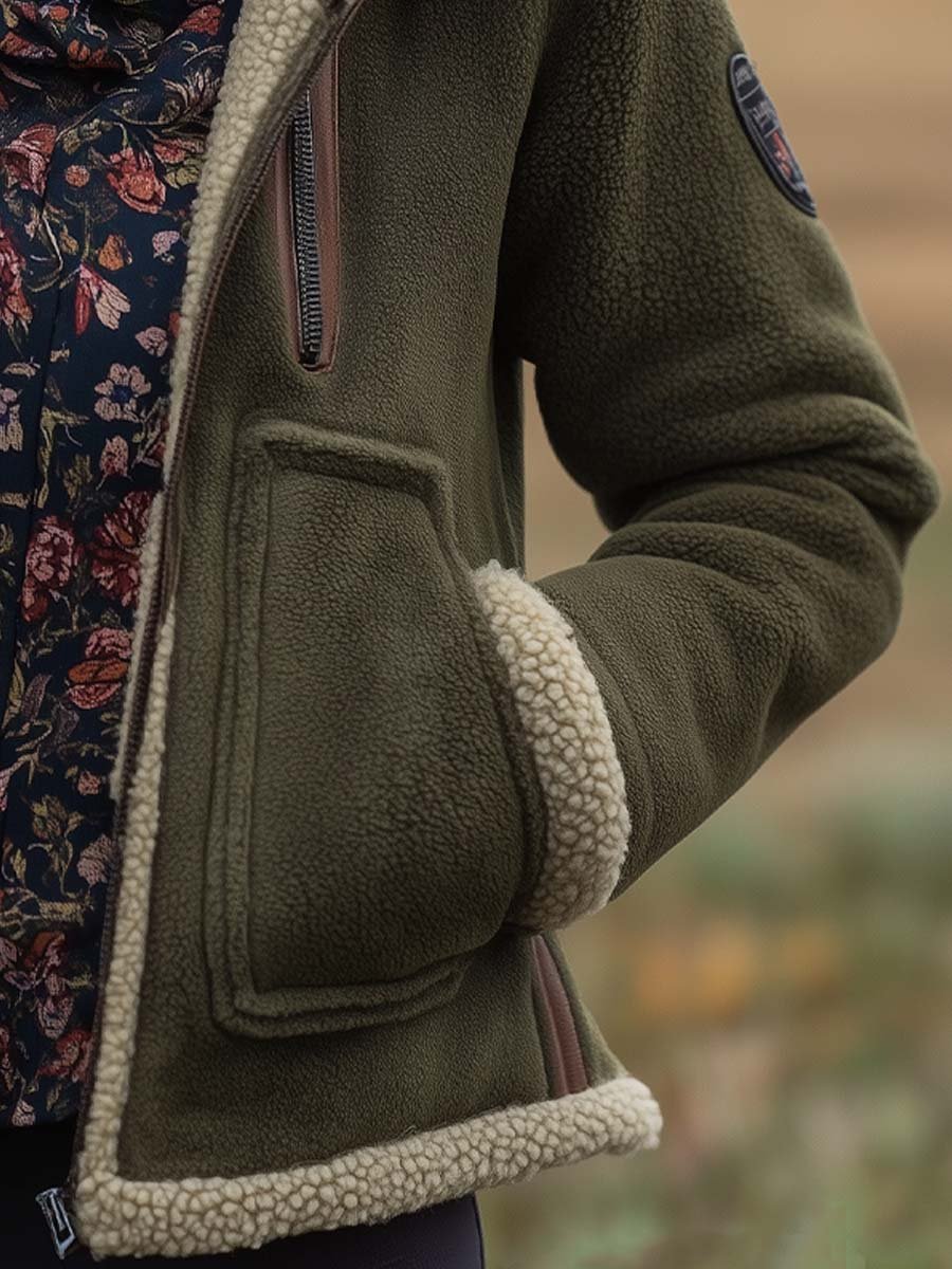 Γυναικείο Vintage Sherpa Τζάκετ Τερλίνας